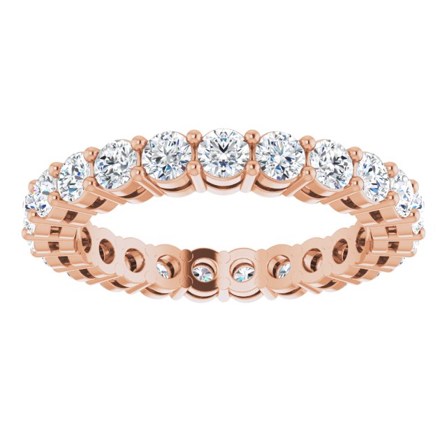 1 3/8 CTW Natural Diamond Eternity Band, 2.7 mm, Shared-Prong