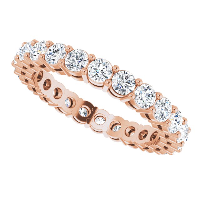 1 3/8 CTW Natural Diamond Eternity Band, 2.7 mm, Shared-Prong