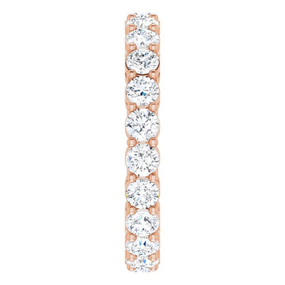 1 3/4 CTW Natural Diamond Eternity Band, 2.95 mm, Shared-Prong