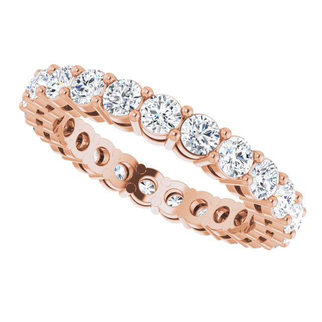1 3/8 CTW Natural Diamond Eternity Band, 2.7 mm, Shared-Prong