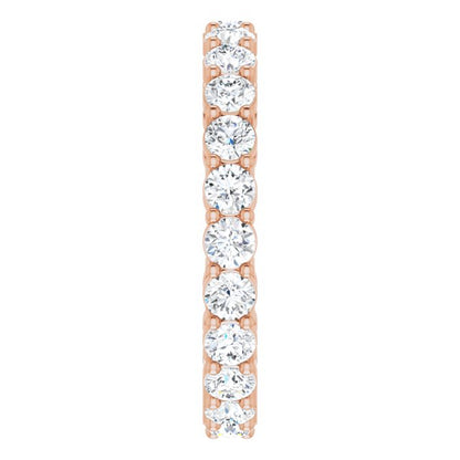 1 3/8 CTW Natural Diamond Eternity Band, 2.7 mm, Shared-Prong
