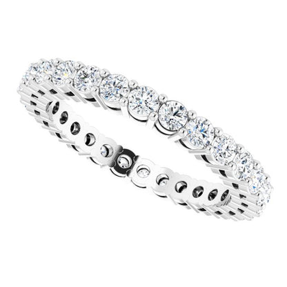 7/8 CTW Natural Diamond Eternity Band, 2.2 mm, Shared-Prong