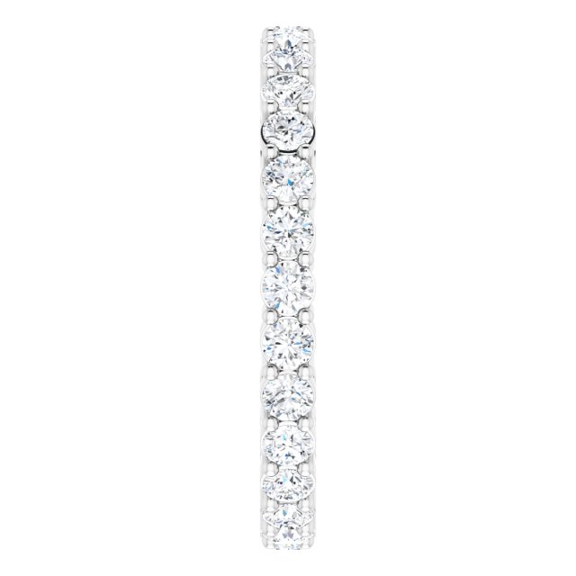 7/8 CTW Natural Diamond Eternity Band, 2.2 mm, Shared-Prong