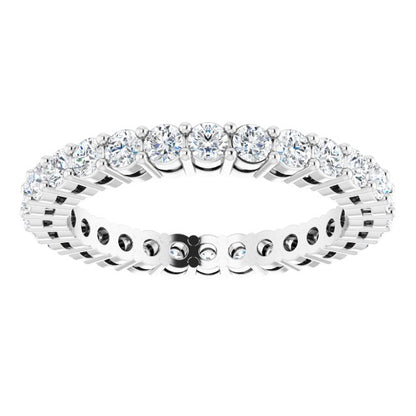 7/8 CTW Natural Diamond Eternity Band, 2.2 mm, Shared-Prong