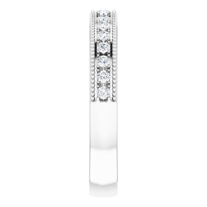1/5 CTW Natural Diamond Anniversary Band, 2.3 mm, Milgrain Edge
