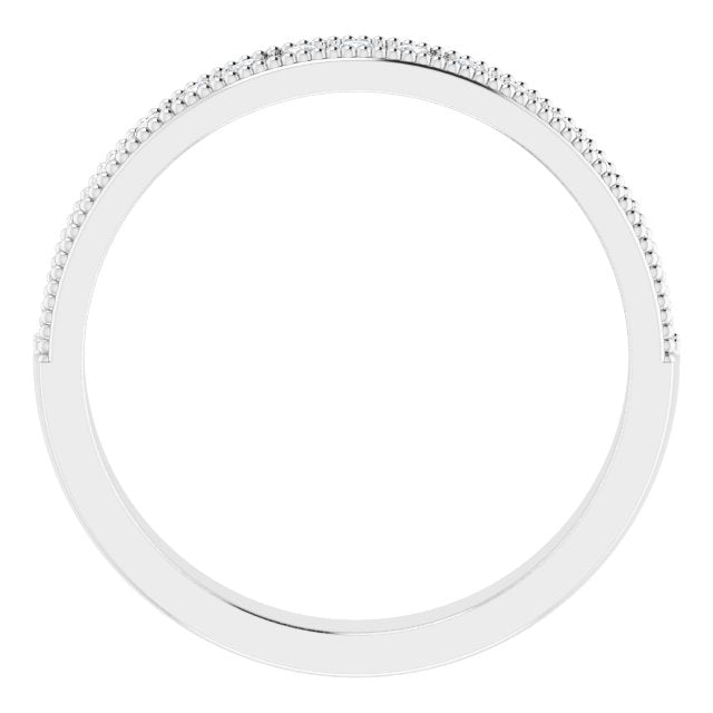 1/5 CTW Natural Diamond Anniversary Band, 2.3 mm, Milgrain Edge