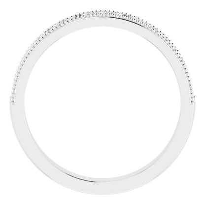 1/5 CTW Natural Diamond Anniversary Band, 2.3 mm, Milgrain Edge