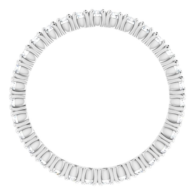 Platinum 5/8 CTW Natural Diamond Eternity Band