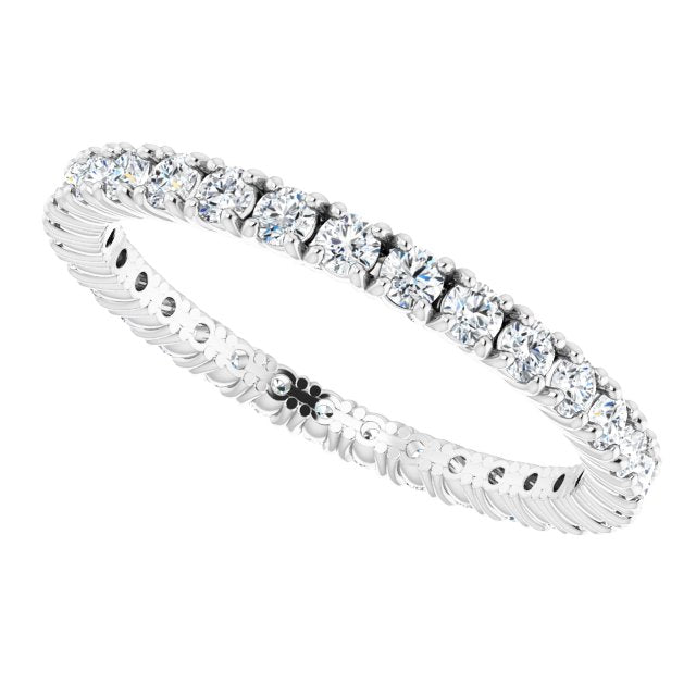 Platinum 5/8 CTW Natural Diamond Eternity Band