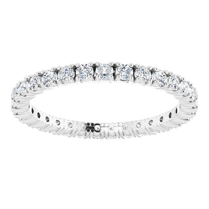 Platinum 5/8 CTW Natural Diamond Eternity Band