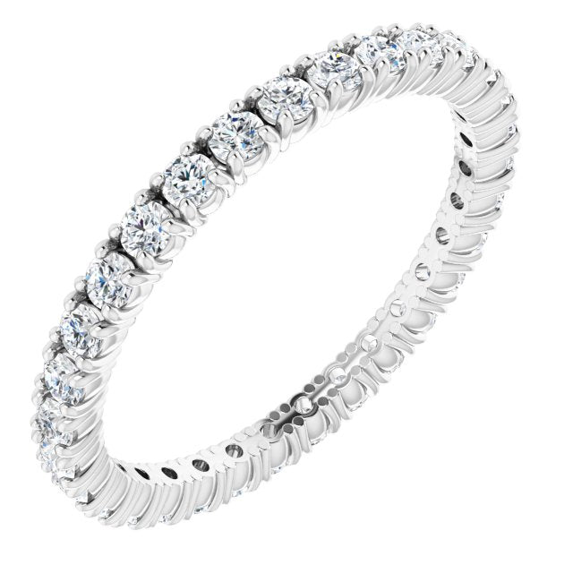 Platinum 5/8 CTW Natural Diamond Eternity Band