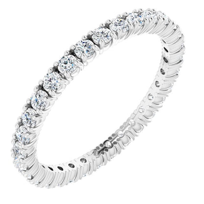 Platinum 5/8 CTW Natural Diamond Eternity Band