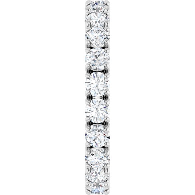Platinum 1 3/8 CTW Natural Diamond Eternity Band, 1.9 mm, Shared Split-Prong