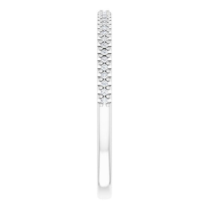 14K White Gold 1/10 CTW Natural Diamond Anniversary Band