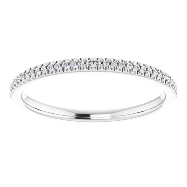 14K White Gold 1/10 CTW Natural Diamond Anniversary Band