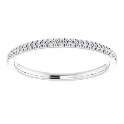 14K White Gold 1/10 CTW Natural Diamond Anniversary Band