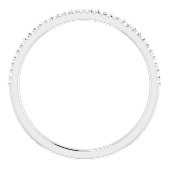 14K White Gold 1/10 CTW Natural Diamond Anniversary Band