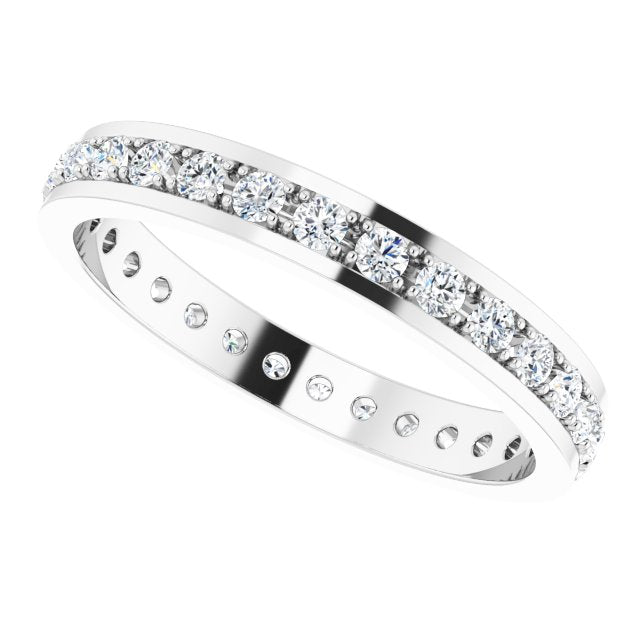3/8 CTW Natural Diamond Eternity Band, 3 mm