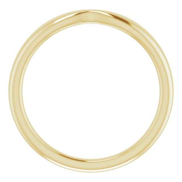 14K Yellow Gold Band for 7x5 mm Emerald Ring, 3.5 mm