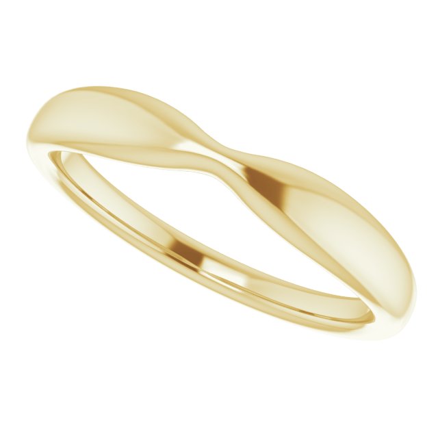 14K Yellow Gold Band for 7x5 mm Emerald Ring, 3.5 mm
