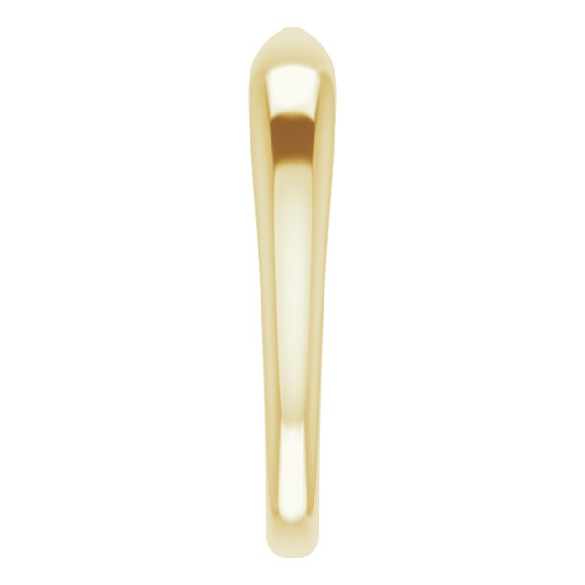 14K Yellow Gold Band for 7x5 mm Emerald Ring, 3.5 mm