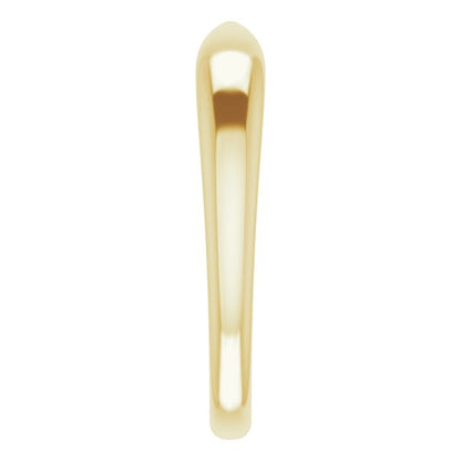 14K Yellow Gold Band for 7x5 mm Emerald Ring, 3.5 mm
