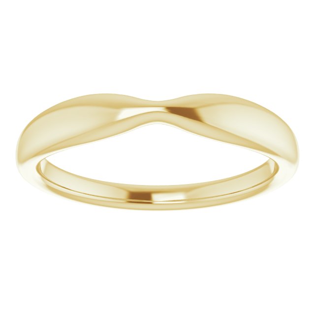 14K Yellow Gold Band for 7x5 mm Emerald Ring, 3.5 mm