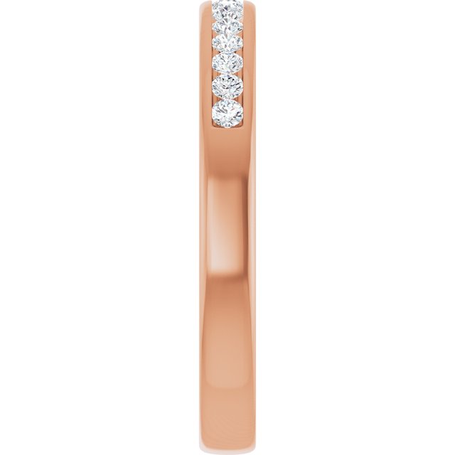 14K Rose Gold 1/3 CTW Natural Diamond Band