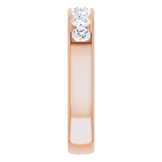 14K Rose Gold 1 CTW Natural Diamond Band