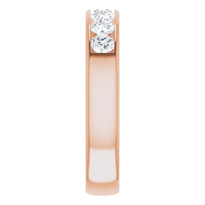 14K Rose Gold 1 CTW Natural Diamond Band