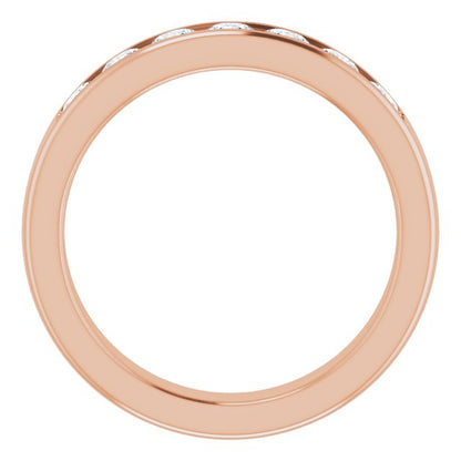 14K Rose Gold 1 CTW Natural Diamond Band