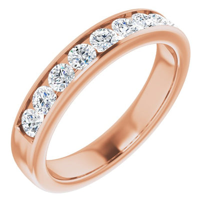 14K Rose Gold 1 CTW Natural Diamond Band