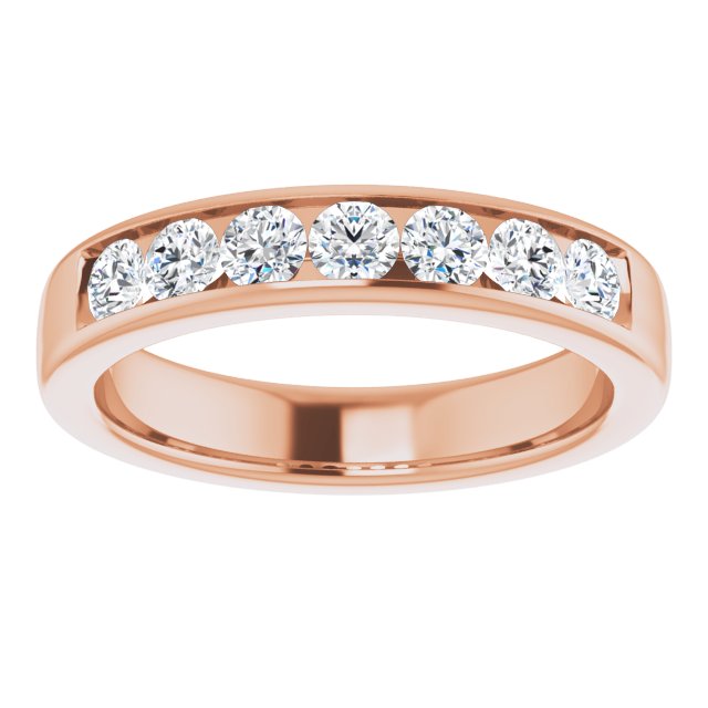 14K Rose Gold 1 CTW Natural Diamond Band