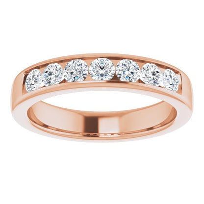 14K Rose Gold 1 CTW Natural Diamond Band