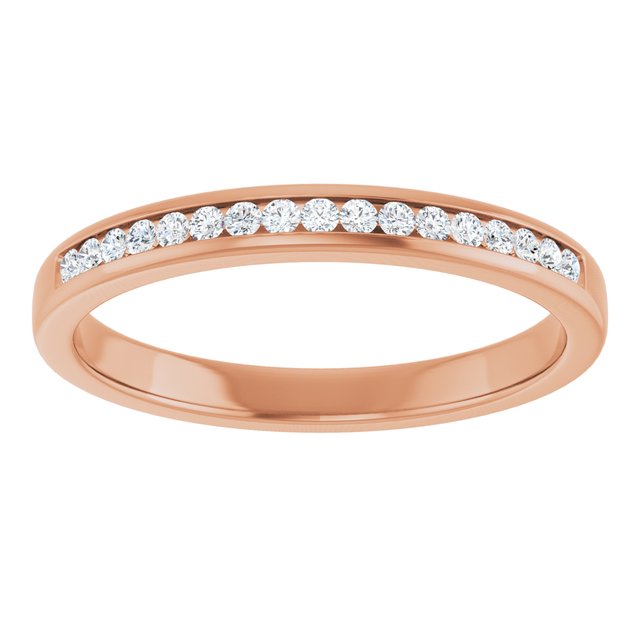 14K Rose Gold 1/4 CTW Natural Diamond Band
