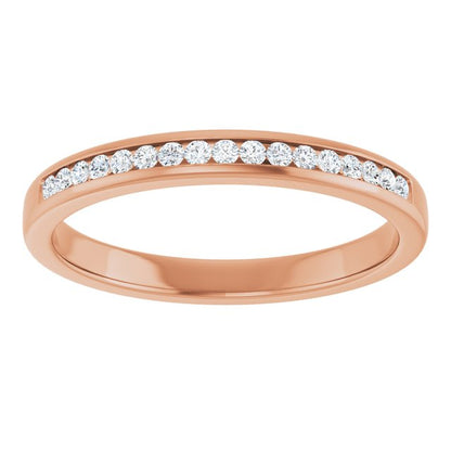 14K Rose Gold 1/4 CTW Natural Diamond Band