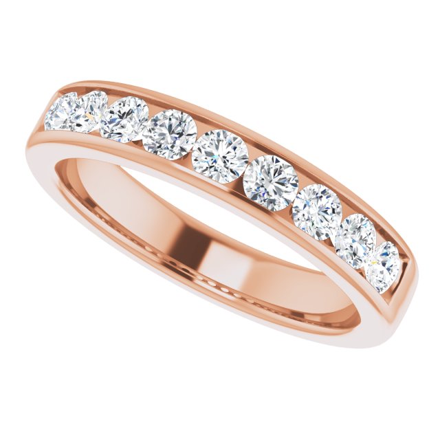 14K Rose Gold 1 CTW Natural Diamond Band