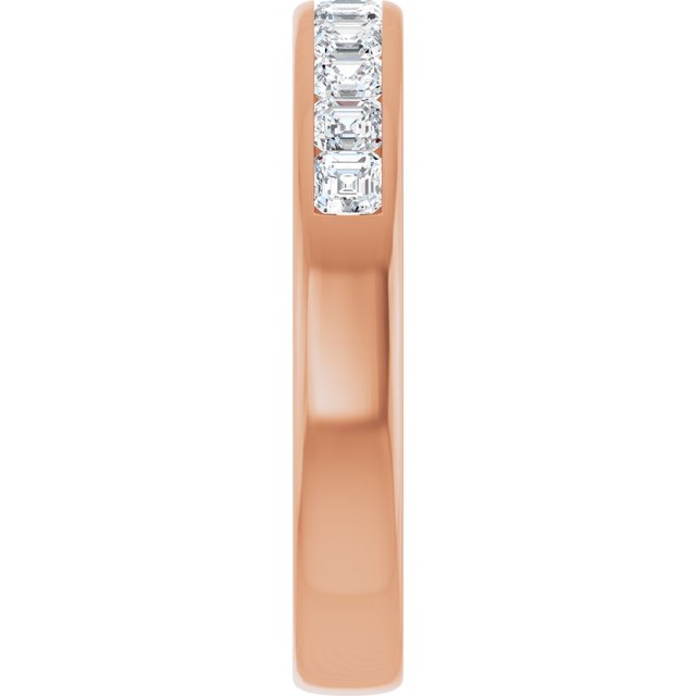 14K Rose Gold 1 1/8 CTW Natural Diamond Band