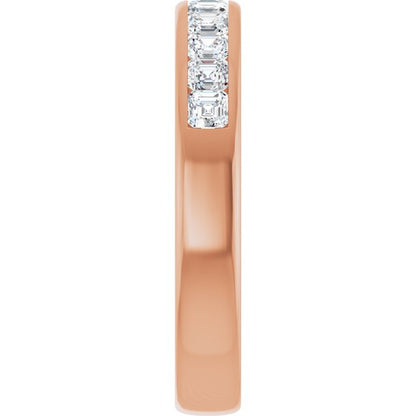 14K Rose Gold 1 1/8 CTW Natural Diamond Band
