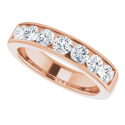 14K Rose Gold 1 7/8 CTW Natural Diamond Band