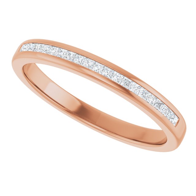 14K Rose Gold 1/4 CTW Natural Diamond Band