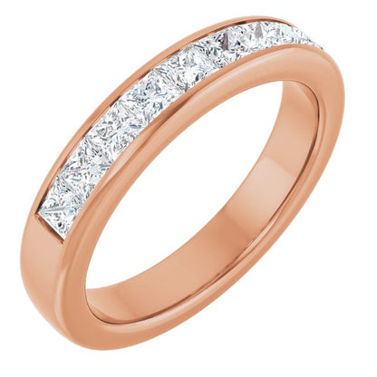 14K Rose Gold 1 3/8 CTW Natural Diamond Band