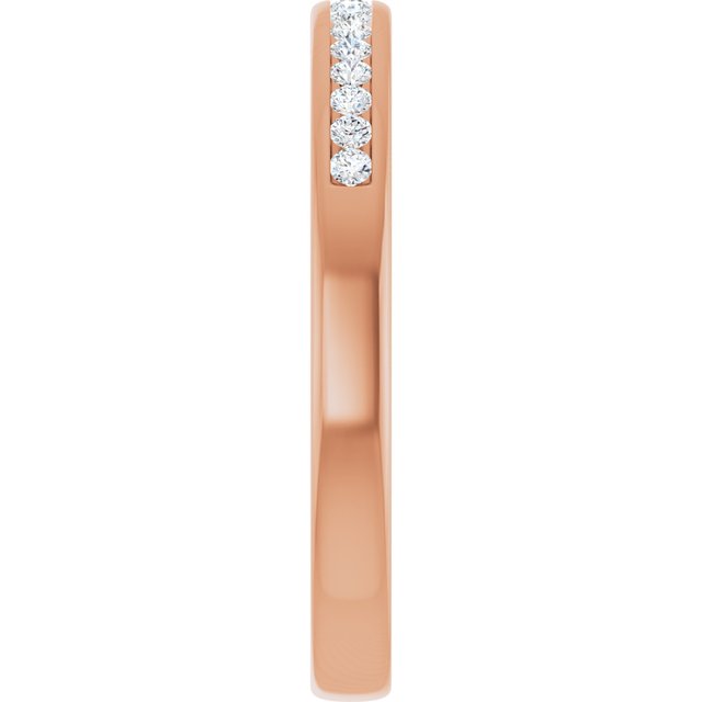 14K Rose Gold 1/4 CTW Natural Diamond Band