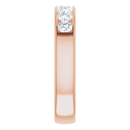 14K Rose Gold 1 CTW Natural Diamond Band