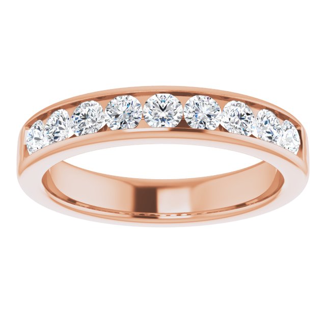 14K Rose Gold 1 CTW Natural Diamond Band