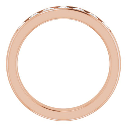14K Rose Gold 1 CTW Natural Diamond Band