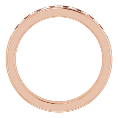 14K Rose Gold 1 CTW Natural Diamond Band