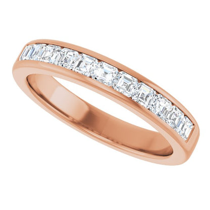 14K Rose Gold 1 1/8 CTW Natural Diamond Band