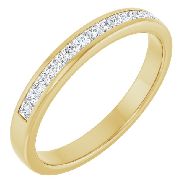 14K Yellow Gold 1/2 CTW Natural Diamond Band, 3.03 mm