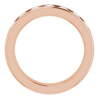 14K Rose Gold 1 7/8 CTW Natural Diamond Band